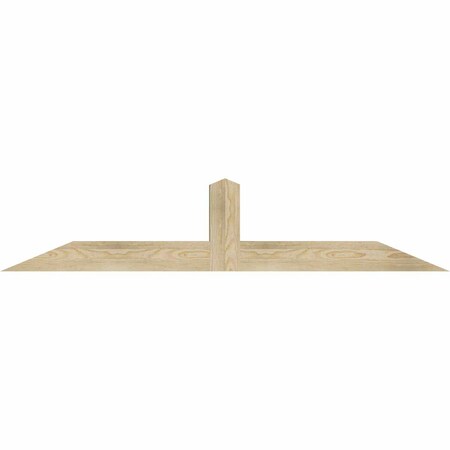 Ekena Millwork Portland Rough Sawn Timber Gable Bracket, Douglas Fir, 60"W x 12"H x 4"D x 4"F, 5/12 Pitch GBW060X12X0404POR00RDF